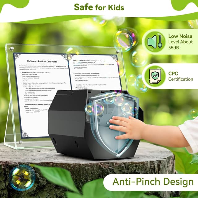 Detalle de Macchina per bolle di sapone automatica Theefun Maker (1500+ bolle/min) con serbatoio da 500 ml