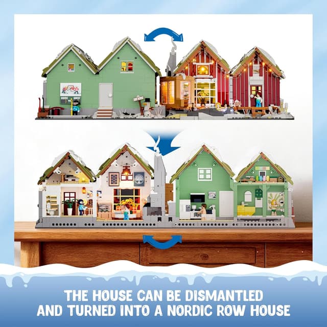 Detalle de Cabane spa nordique Lumibricks Island Spa Cabin avec LED – 2 235 pièces