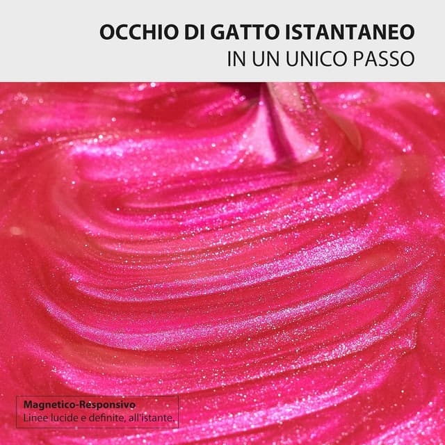 Detalle 2 de HALMAI OneCoat Cat Eye semipermanente 5 in 1 con magnete (smalto gel) – Rosa cipria