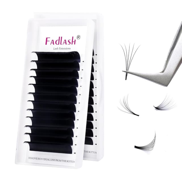 Detalle de FADLASH Selbstfächernde Volumen Wimpern Easy Fan Lashes – 12er Cluster (DD, 0,05 mm, 15 mm)