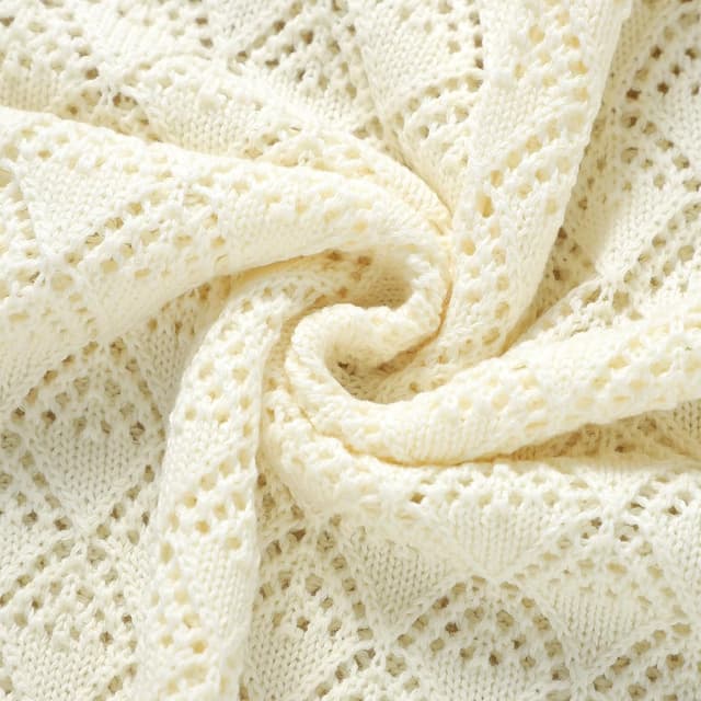 Detalle de Neiwech cellular baby blanket 100 x 80cm beige