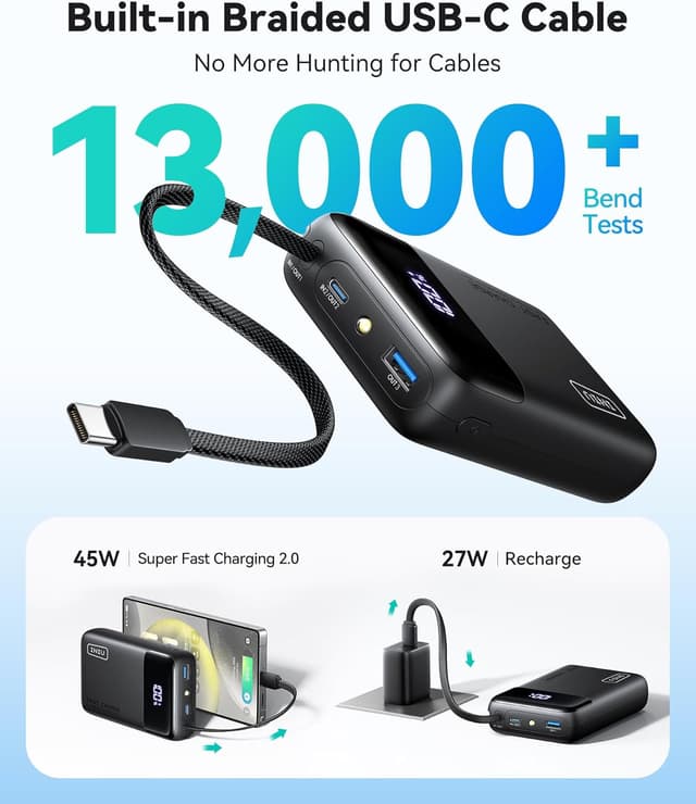 Detalle 2 de INIU Power Bank 20000mAh 45W PD portable charger