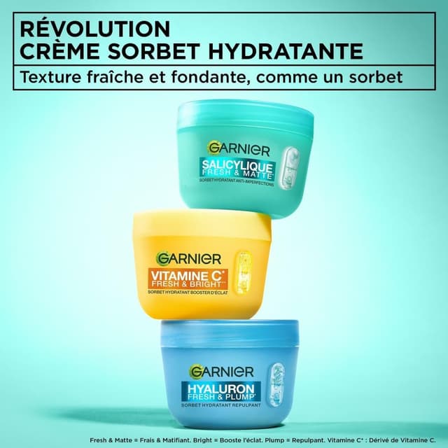 Thumbnail 6 de Garnier Salicylique Crème Sorbet Hydratante Fresh & Matte – crème hydratante matifiante au salicylique (85 ml)