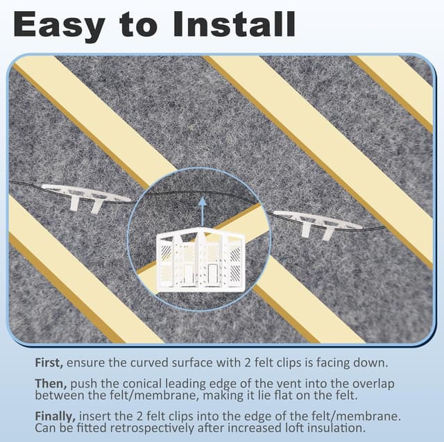 Thumbnail 4 de 12 Felt Lap Vents for Loft Ventilation