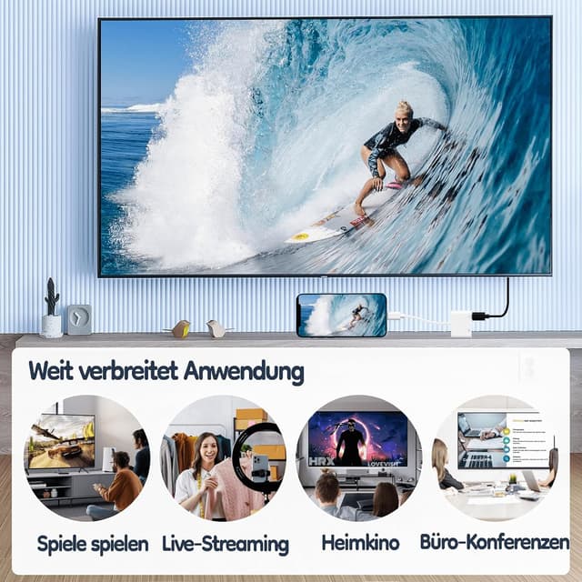 Detalle 2 de VVG USB C HDMI Adapter 4K 100W