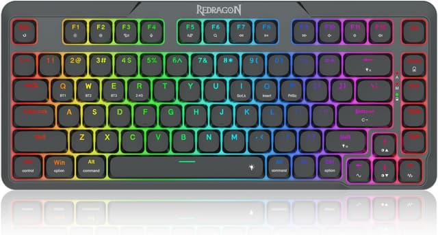 Detalle de Redragon K706 PRO 75% Wireless Gasket RGB Gaming Keyboard (82 keys) with low-profile linear red switches
