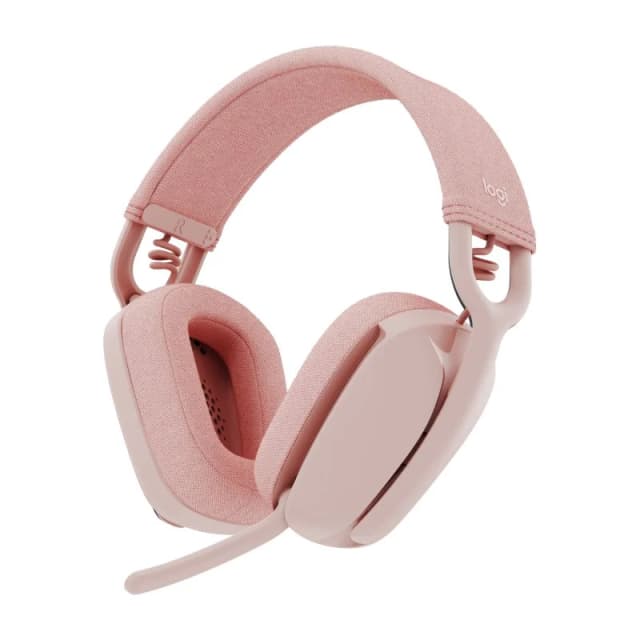 Detalle de Logitech Zone Vibe 100 auriculares inalámbricos rosados