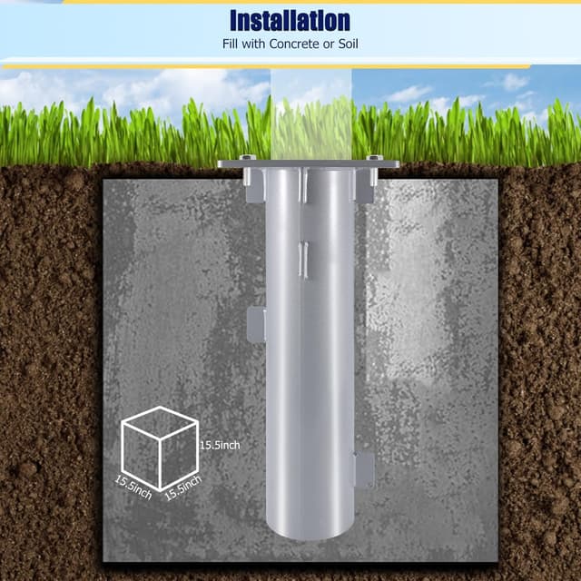 Detalle de SLIIMU Universal Metall Bodenplatte 15in ⛱