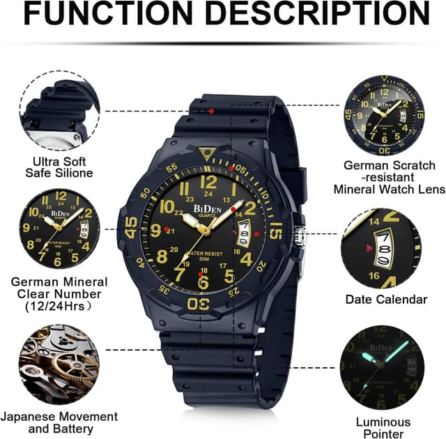 Thumbnail 6 de HANPOSH Herren Uhr 42 mm