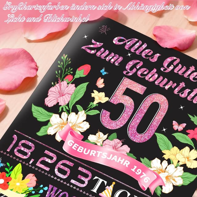 Thumbnail 6 de OLOSONG Geburtstagskarte 50 – 3D Pop-up Karte mit Umschlag (Back in 1976)