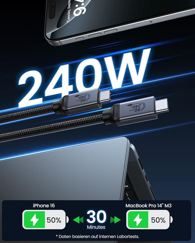 Thumbnail 3 de Silkland USB4 Kabel 80Gbps Thunderbolt 5