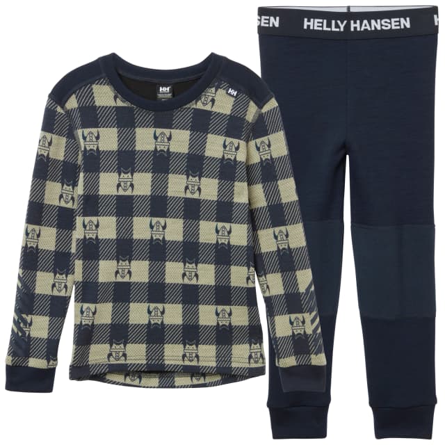 Detalle de Helly Hansen K GRAPHIC LIFA MERINO SET 57% lana