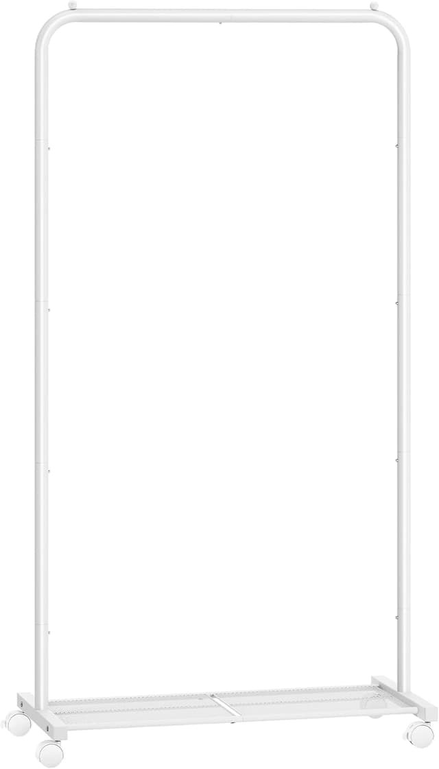 Thumbnail 6 de SONGMICS HSR130B01 Clothes Rack with Wheels (74 cm) with Mesh Storage Shelf and 2 Brakes