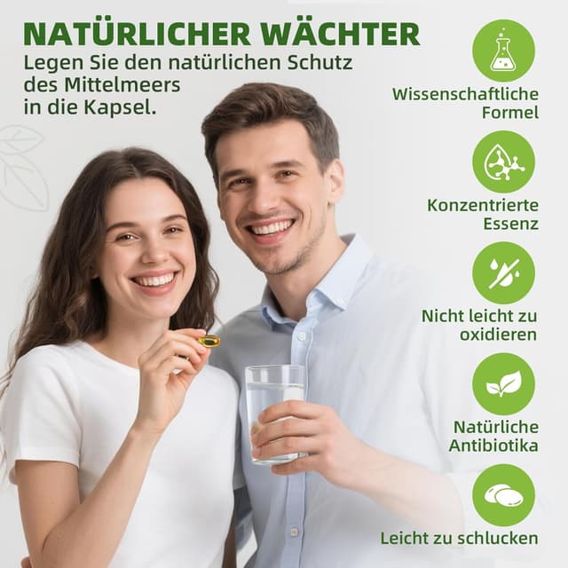 Detalle 2 de Oregano Öl Kapseln 6000 mg, 180 Softgels