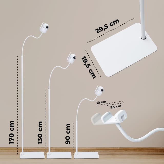 Detalle 2 de goozie Baby Monitor Floor Stand Holder (universal with 1/4” thread) for nursery camera positioning