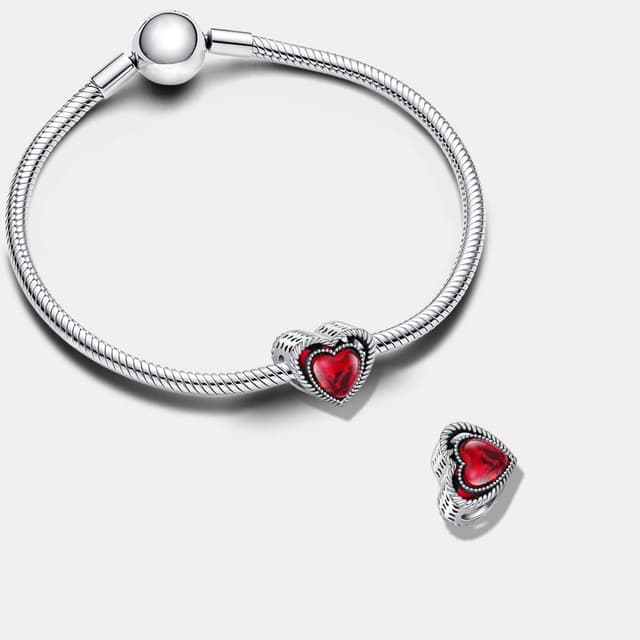 Detalle de KEQ 925 Sterling Silber „Unendliche Familie“ Charm-Anhänger für Armband