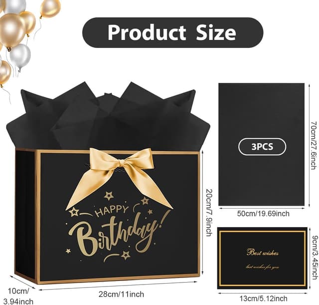 Thumbnail 1 de AOOSU Geschenktüte Geburtstag 28×20×10cm