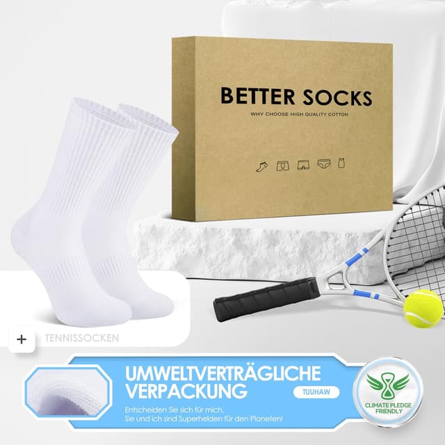 Thumbnail 4 de TUUHAW Tennissocken 12 Paar, 35-50