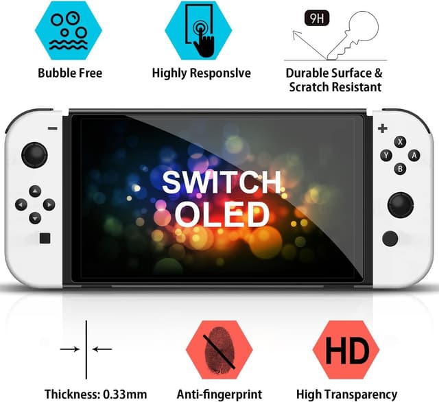 Detalle 2 de daydayup Displayschutz für Switch OLED 0,3 mm