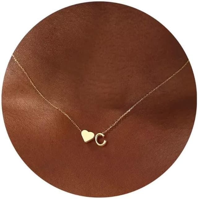 Imagen de Turandoss Heart Initial Necklace 16" en OfertitasTOP