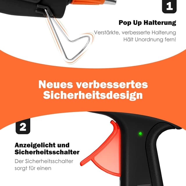 Thumbnail 6 de MAXDONE 20W Heißklebepistole mit 30 Sticks