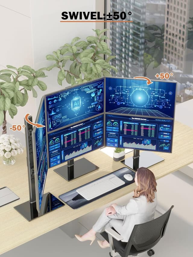 Detalle 2 de Hemudu Dual Monitor Ständer 13–34 Zoll