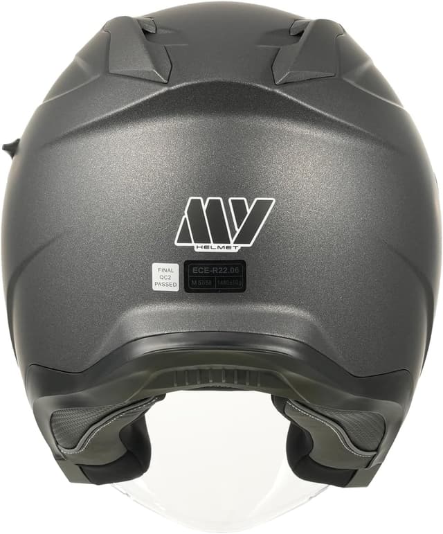 Detalle 2 de MY Jethelm Rollerhelm MY-835 mit Sonnenblende, ECE 22.06 & herausnehmbarem Komfort-Innenfutter