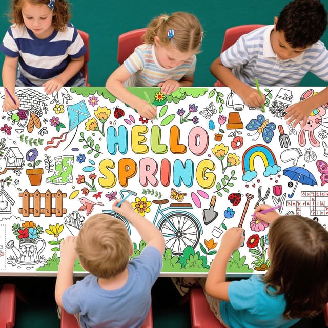 Thumbnail 6 de Gatherfun Hello Spring Giant Coloring Poster