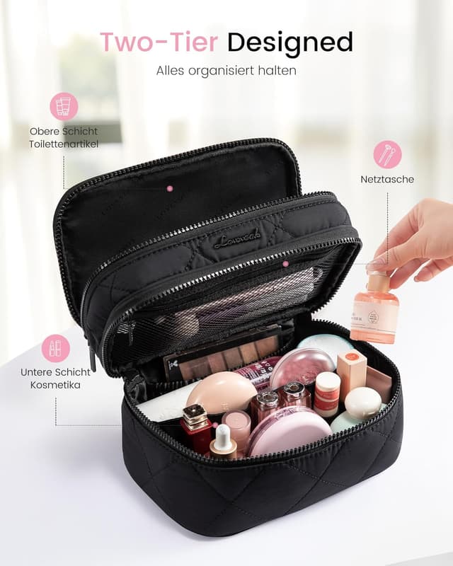 Detalle 2 de LOVEVOOK Kosmetiktasche Doppelkammer 23