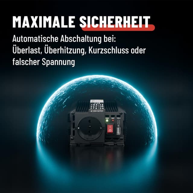 Thumbnail 3 de ABSINA Wechselrichter 12V auf 230V 300W