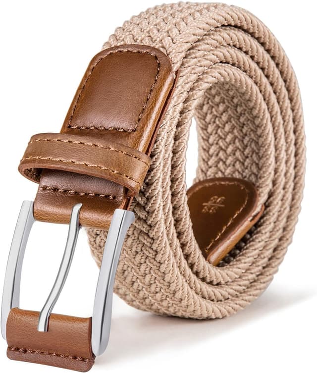 Detalle de BULLIANT men’s elasticated stretch woven belt (braided) with adjustable buckle
