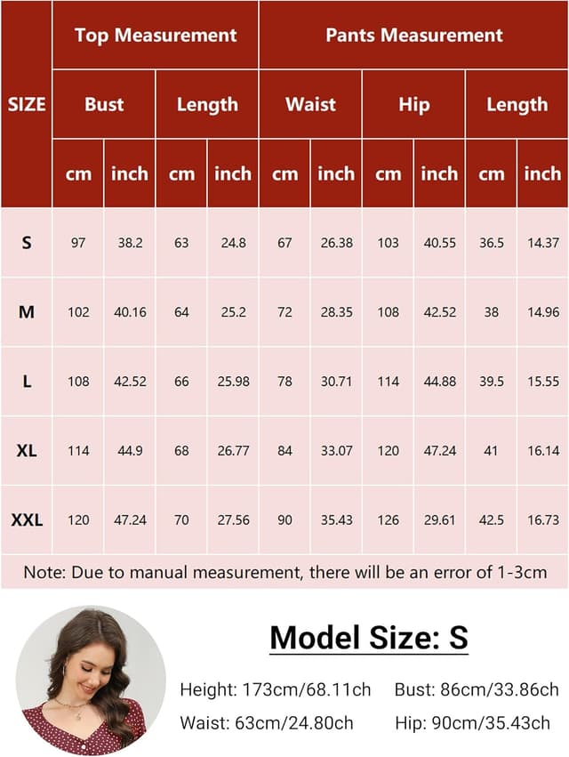 Detalle de Reliwel Damen-Schlafanzug kurz mit Knopfleiste aus Baumwolle (V-Ausschnitt, kurzarm) – 2-teiliges Pyjama-Set