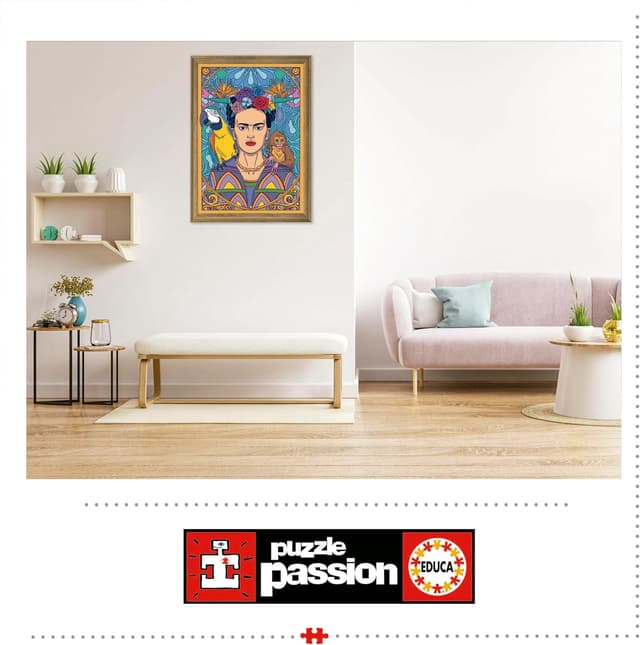 Detalle 2 de Educa Frida Kahlo Puzzle 1500 Piezas, Medidas 85x60 cm 🎨