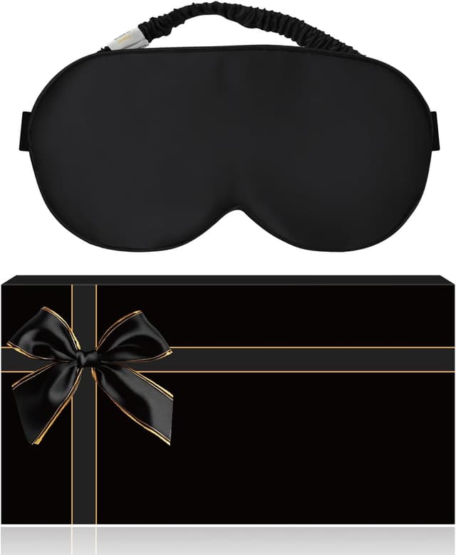 Imagen de YUNCHI Schlafmaske Seide 19 Momme Schwarz en OfertitasTOP