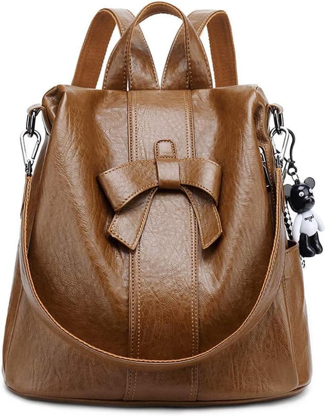 Detalle de AINUOEY Donna borsa a zaino 76675 in ecopelle PU con tracolla regolabile, antifurto e chiusura con zip