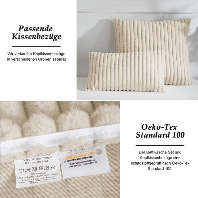 Thumbnail 5 de Lanqinglv Winter Plüsch Bettwäsche 200x220