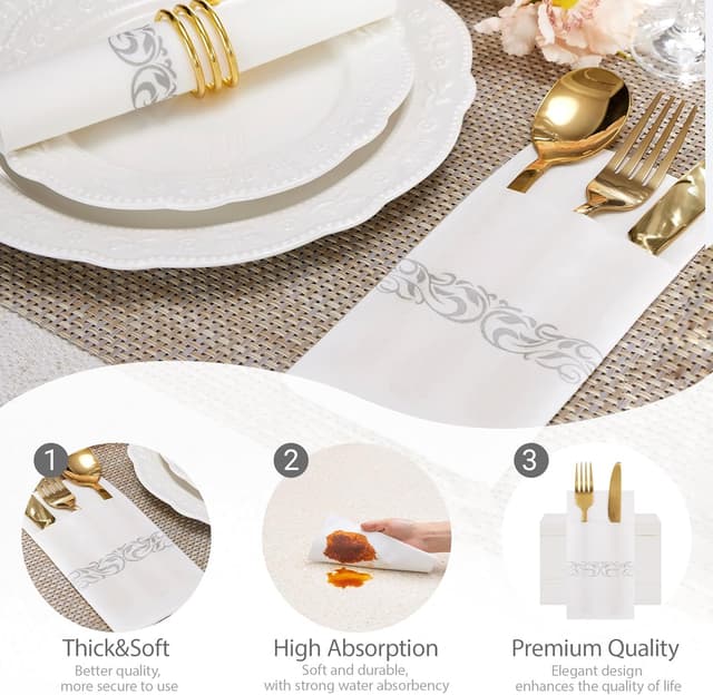 Thumbnail 2 de VANHEON 50 Pack Cloth Like Napkins