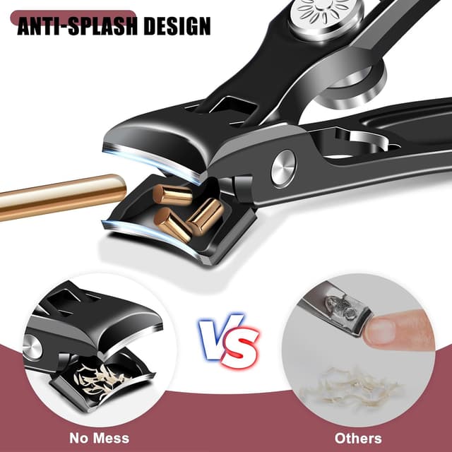 Detalle 2 de Nail Clippers for Thick Nails with Catcher – Wide Opening Toenail Clippers with Safety Lock (Heavy Duty)