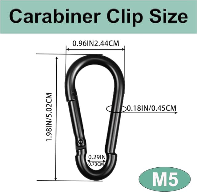 Detalle 2 de High-PQ Heavy Duty Galvanized Steel Carabiner 12-Pack
