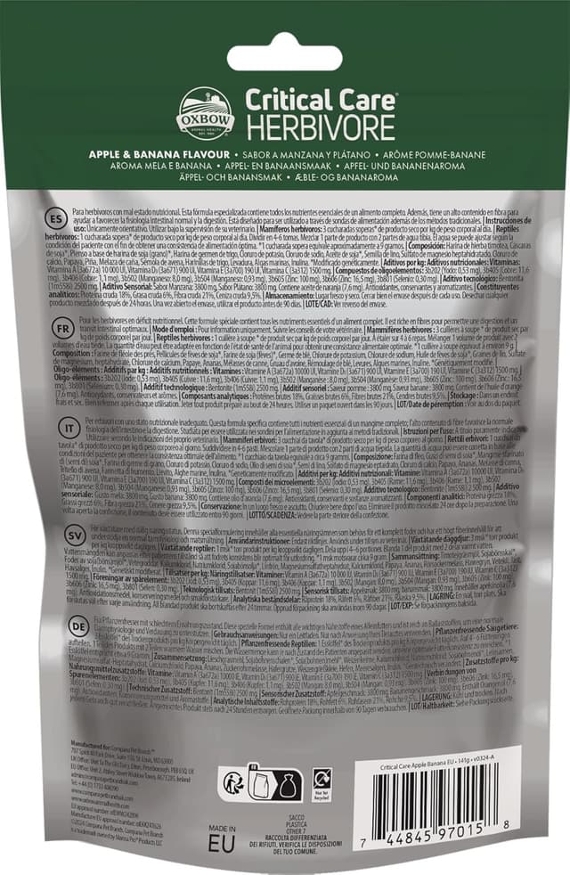 Thumbnail 2 de Oxbow Critical Care Herbivore 141 g 🐇