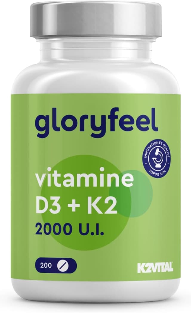 Detalle de Vitamine D3 K2 200 comprimés 2000 UI