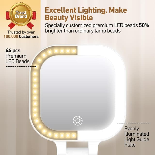 Thumbnail 5 de GOMIPURU Travel Mirror with Light 30x