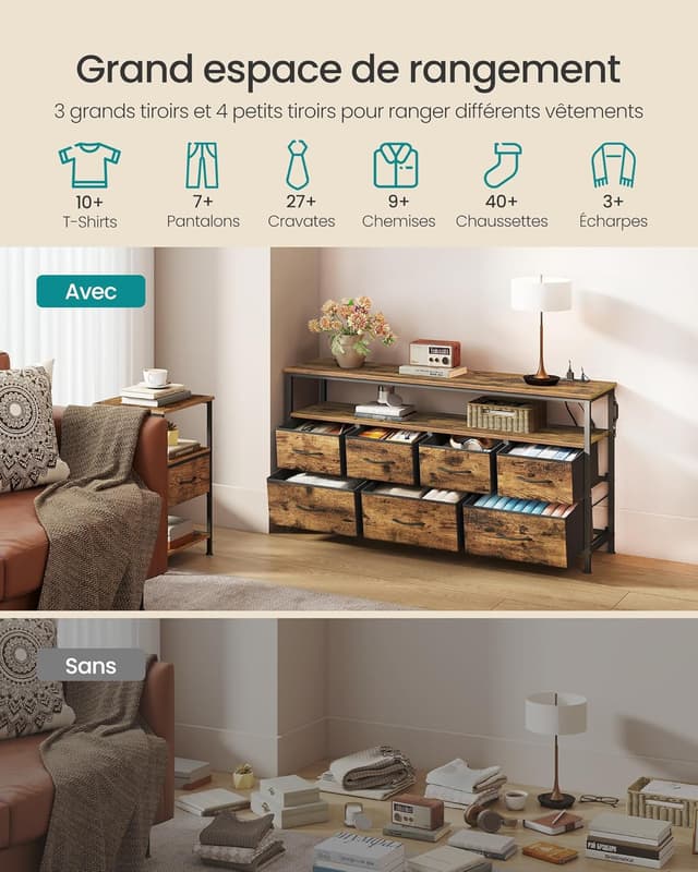 Thumbnail 5 de SONGMICS BELLAH Commode Chambre 7 tiroirs