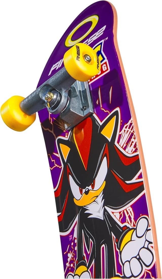 Detalle de Tech Deck Finesse X Sonic The Hedgehog Handboard: mini skateboard da usare solo con le mani