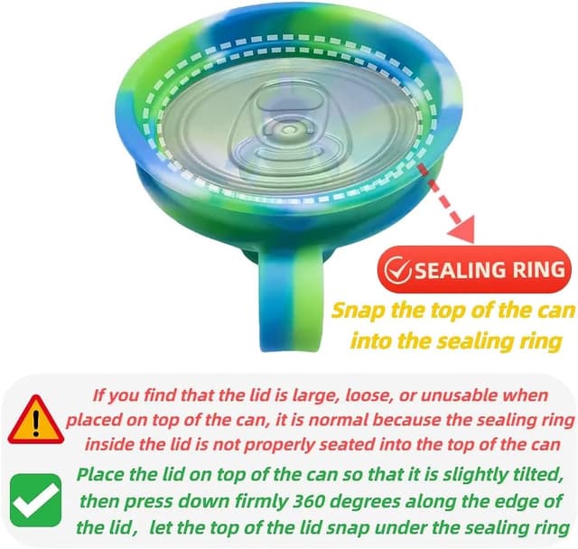 Thumbnail 3 de 6 Soda Cap Sets with Silicone Lids