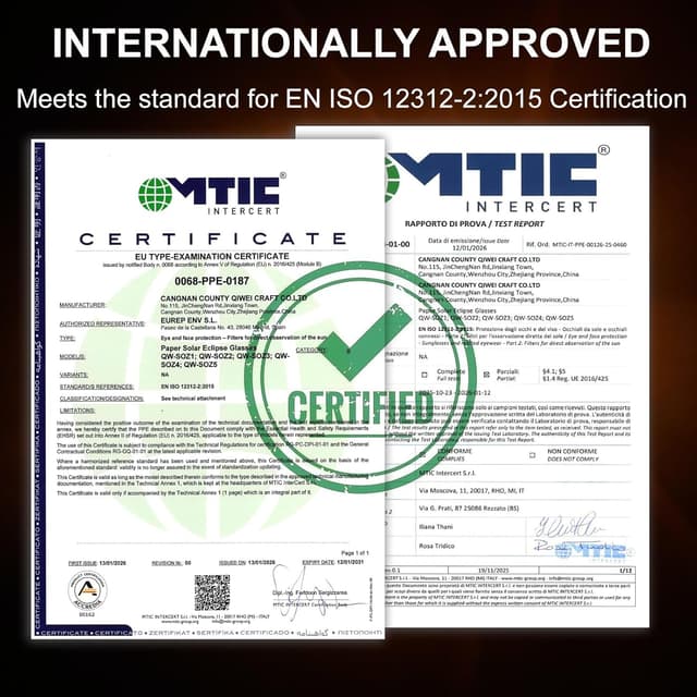 Detalle 2 de Efekol Gafas Eclipse Solar 6 Pack