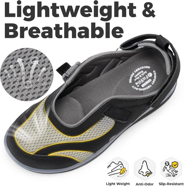 Detalle 2 de FitVille sandali comodi per piedi larghi