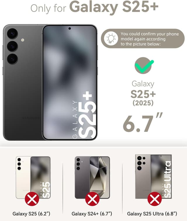 Detalle 2 de OCASE Kompatible Hülle für Samsung Galaxy S25 Plus 5G – klappbare Lederhülle mit Magnetverschluss, RFID & Kartenfächern (hellbraun)