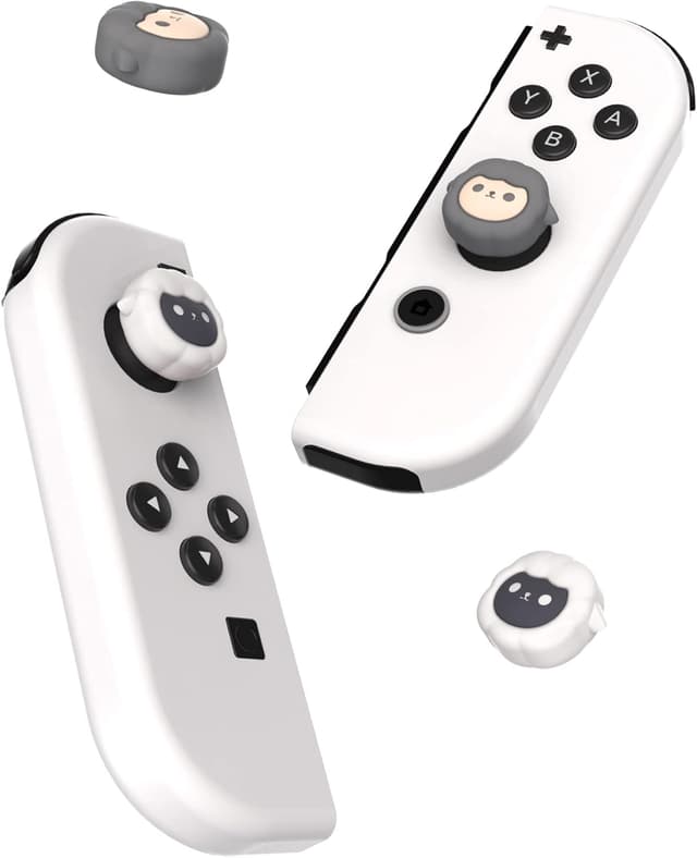 Detalle de playvital Little Sheep Thumb Grips for Nintendo Switch Joy‑Cons, Switch Lite & OLED