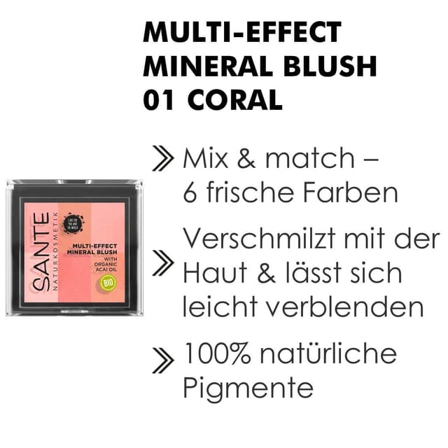 Thumbnail 3 de SANTE Multi-Effect Mineral Blush 01 Coral